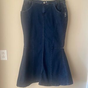 Ashley Stewart Dark Blue Maxi Skirt